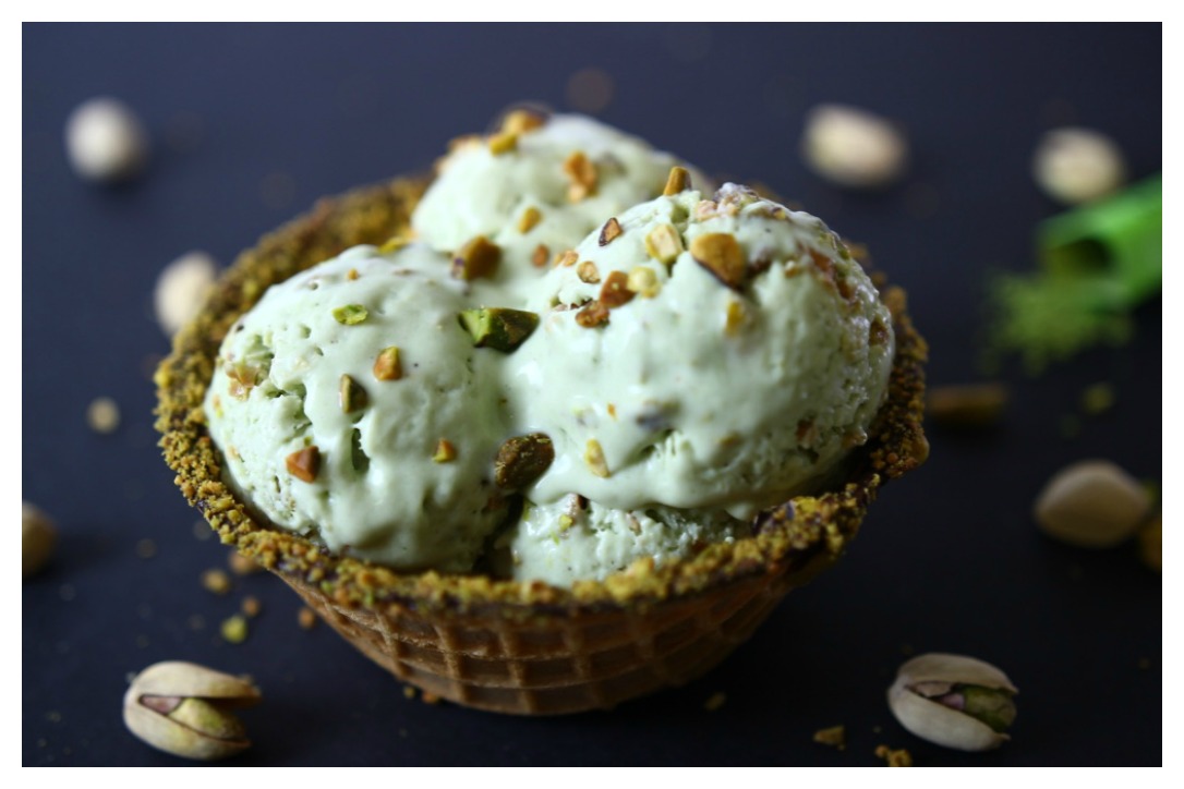 Vegan Matcha Pistachio Ice Cream