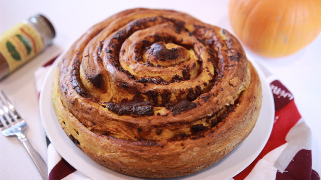 Giant Pumpkin Cinnamon Rolls