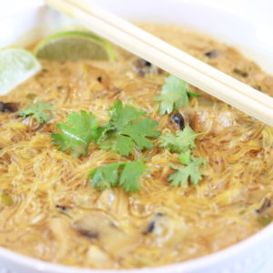 Vegan Red Thai Curry Noodle Soup