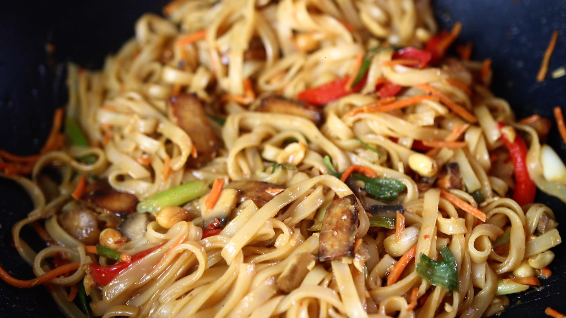 Vegan Spicy Thai Noodles Recipe by The Mushroom Den