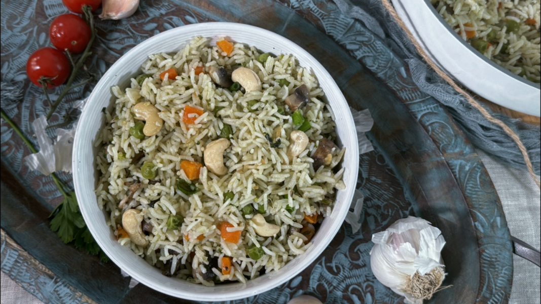 Mushroom Coconut Rice.