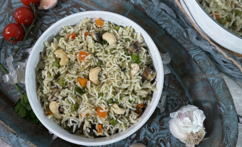 Mushroom Coconut Rice