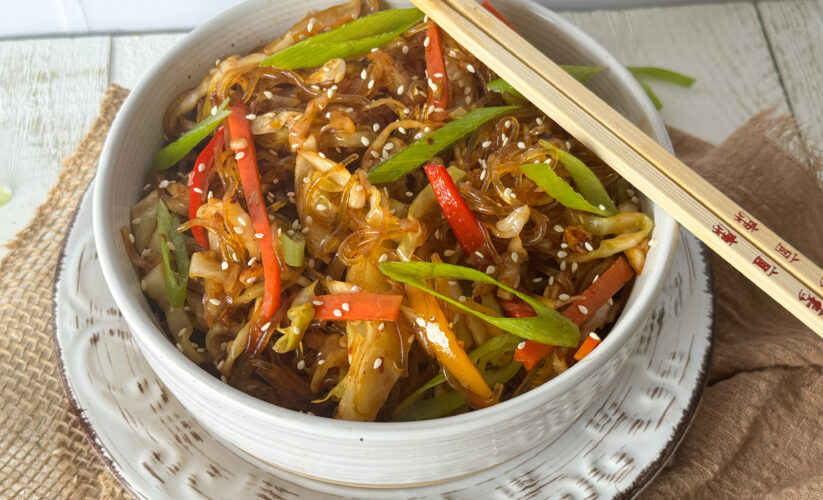 Kelp Noodles in Chili Oil